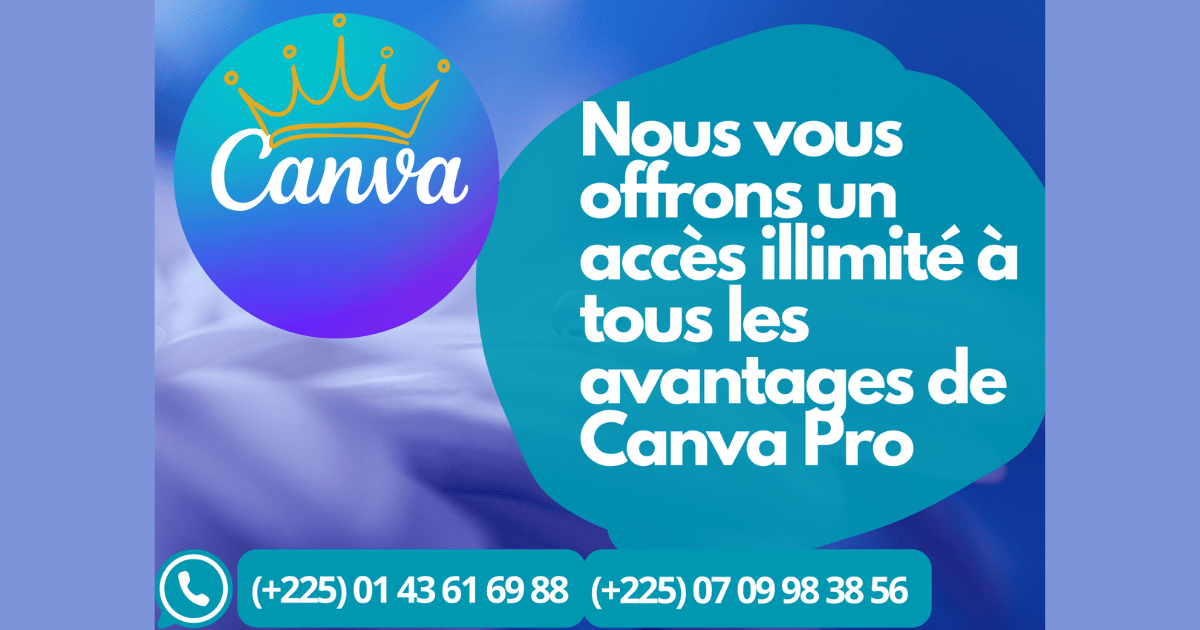Accès Canva illimité pour 12 mois